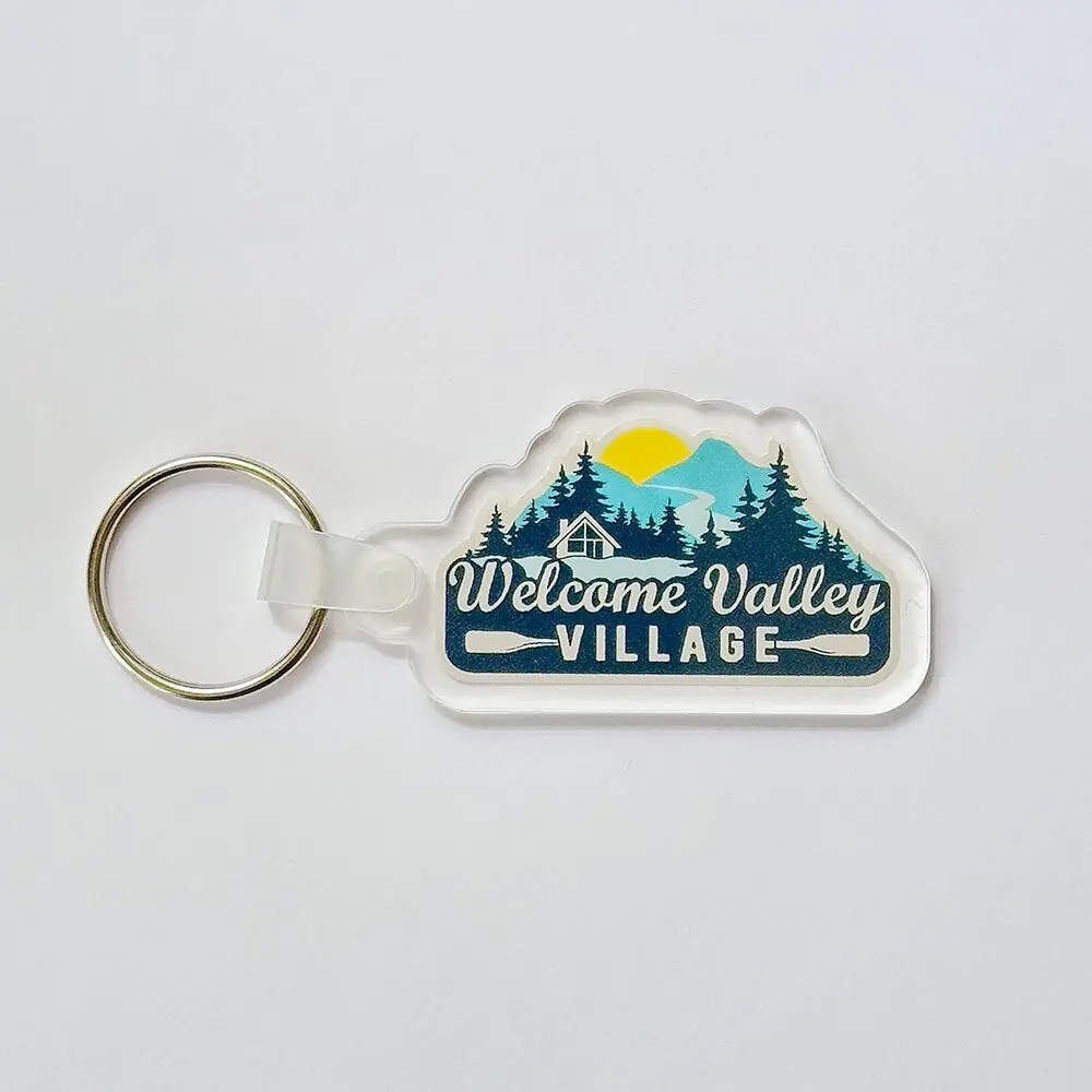 Welcome Valley Village Acrylic Keychain