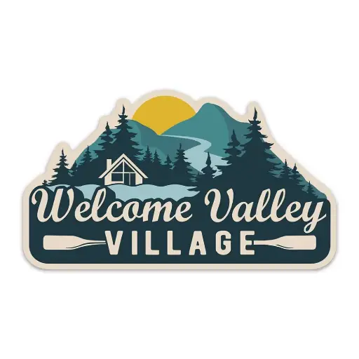 [8818942] Welcome Valley Village Die-cut Sticker